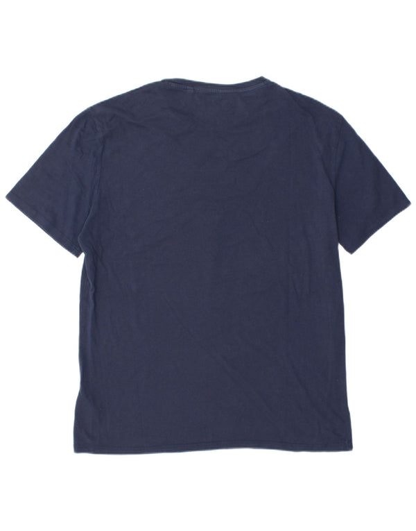 Guess Camiseta gráfica para mujer Top UK 40 XL Algodón azul marino