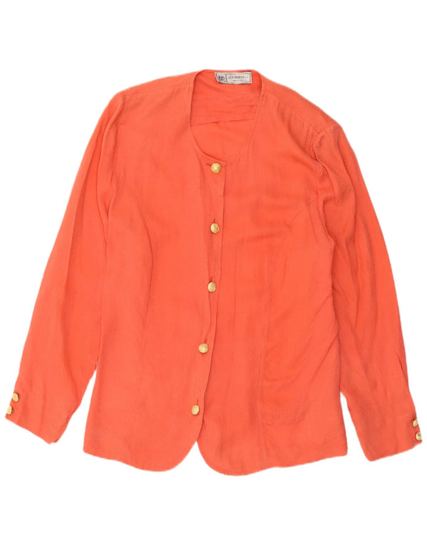 Domina Chaqueta Blazer De 5 Botones Para Mujer IT 48 XL Seda Naranja