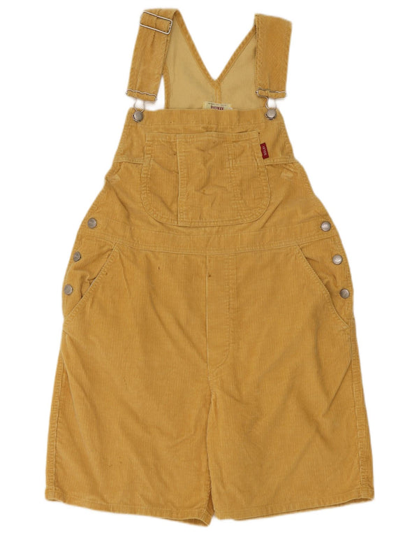 Sisley Mujer Peto Corto De Pana W30 Algodón Amarillo Medio