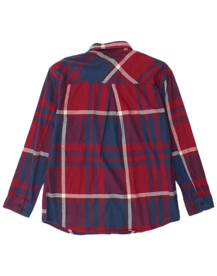 EDDIE BAUER Camisa de franela extragrande para mujer UK 6 XS Cuadros multicolores