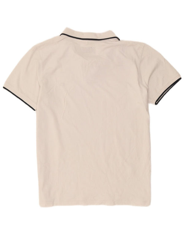 Polo Carrera Hombre Regular Fit XL Algodón A Rayas Blanco