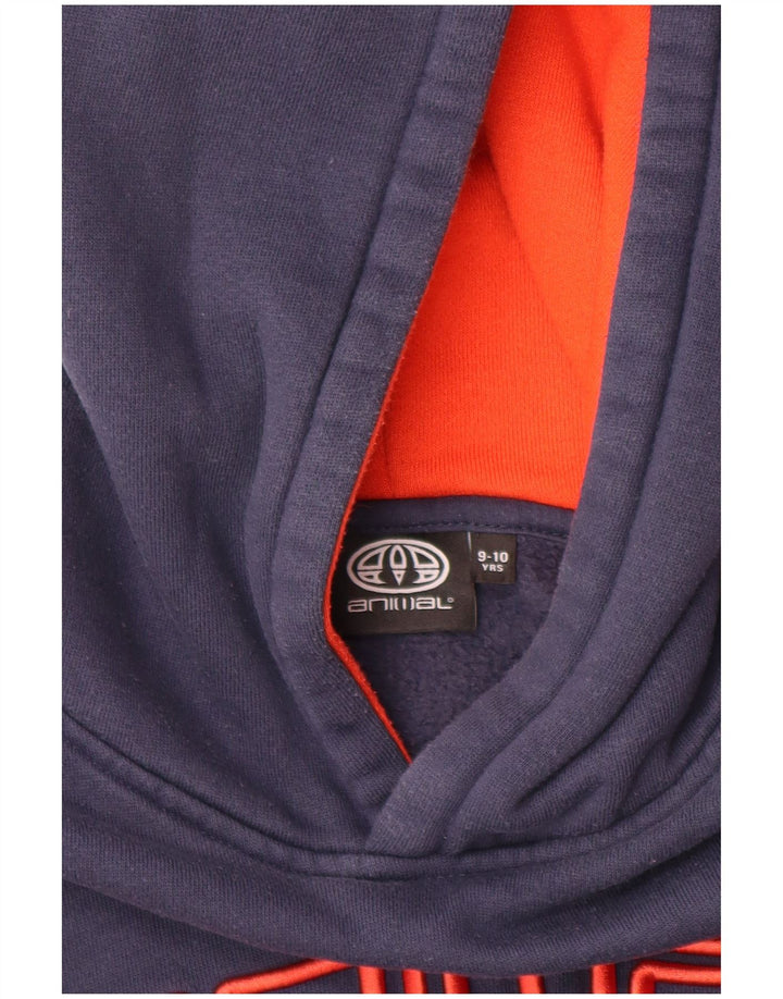 ANIMAL Jersey con capucha estampada para niño 9-10 años Azul marino Algodón