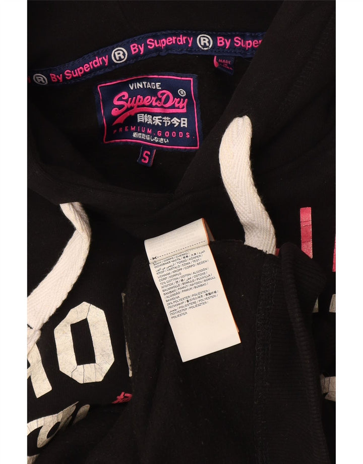 Superdry Jersey con capucha y estampado de Hornets para hombre, talla S, algodón negro