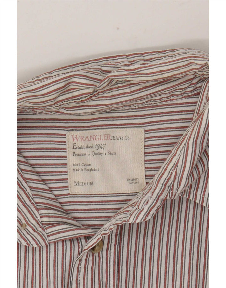Camisa Wrangler Hombre Algodón Rayas Rojas Medianas