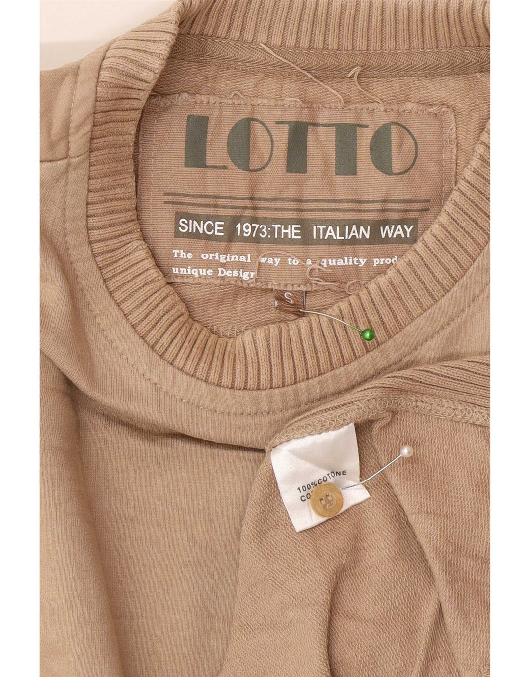 Lotto Hombre Top Manga Larga Small Marrón Algodón