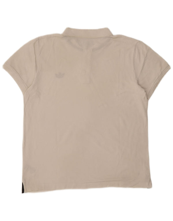 Polo Adidas Hombre Grande Blanco Algodón