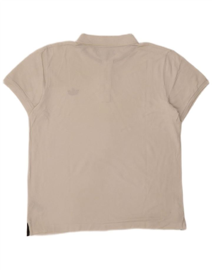 Polo Adidas Hombre Grande Blanco Algodón