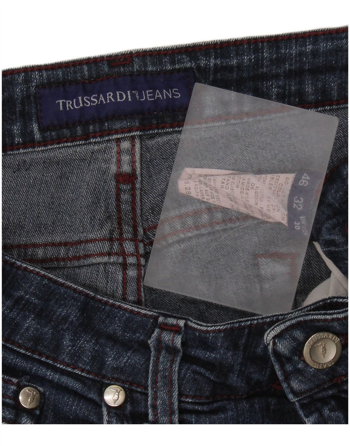 TRUSSARDI Vaqueros pitillo para mujer W30 L33 Algodón azul
