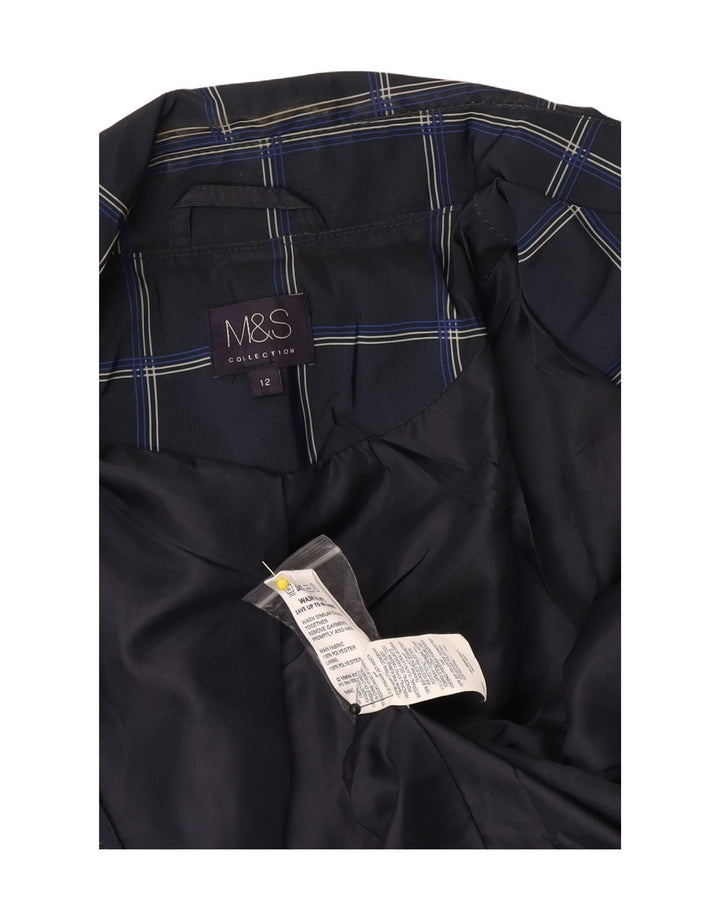Marks & Spencer Gabardina para mujer UK 40 Mediano Azul marino Cuadros Poliéster