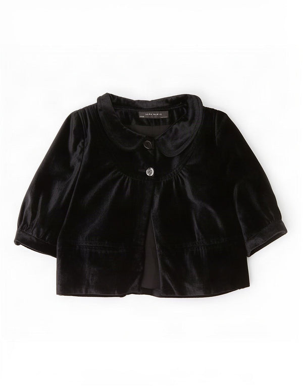 Zara Chaqueta Bolero de Manga 3/4 para Mujer UK 46 Large Viscosa Azul Marino