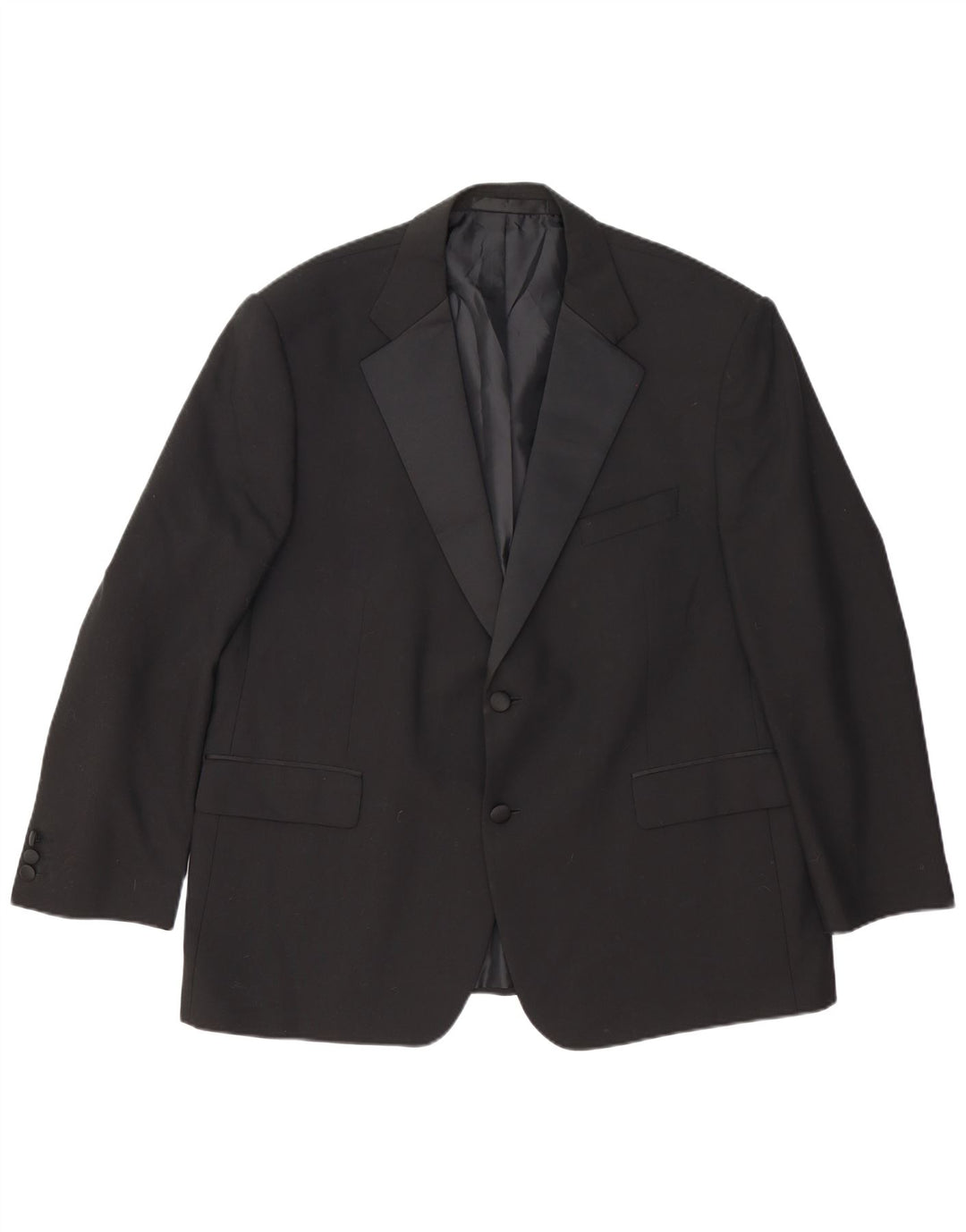 Marks & Spencer Chaqueta tipo blazer de 2 botones para hombre UK 46 XL Lana negra