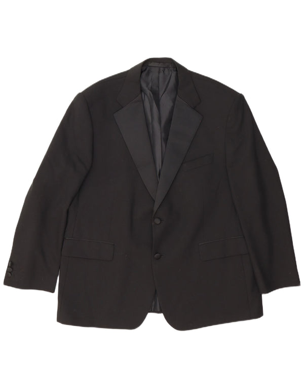 Marks & Spencer Chaqueta tipo blazer de 2 botones para hombre UK 46 XL Lana negra