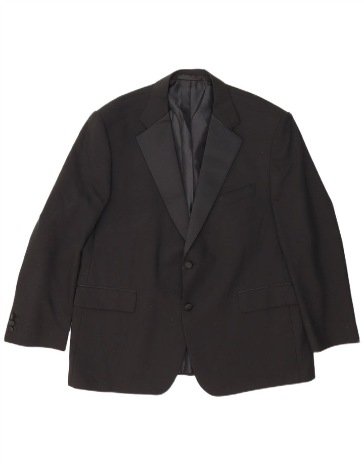 Marks & Spencer Chaqueta tipo blazer de 2 botones para hombre UK 46 XL Lana negra