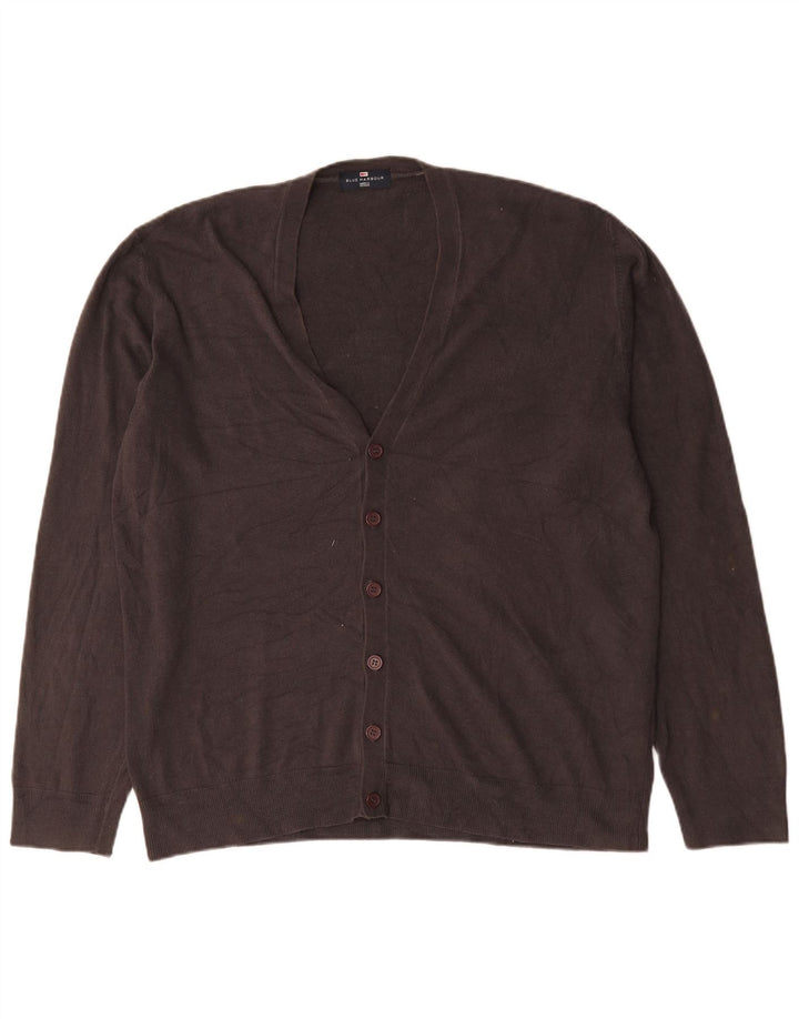 Marks & Spencer - Cárdigan azul para hombre (2XL, acrílico gris)