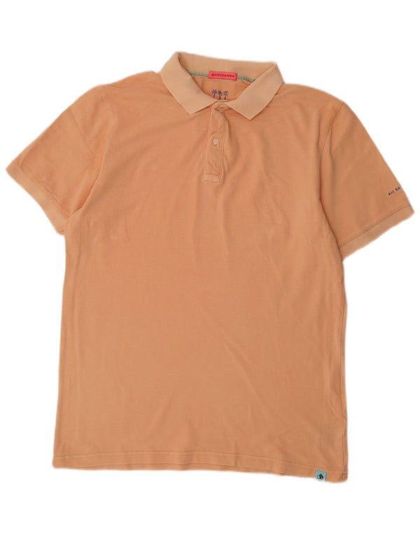 Scotch & Soda Polo para hombre de algodón naranja grande