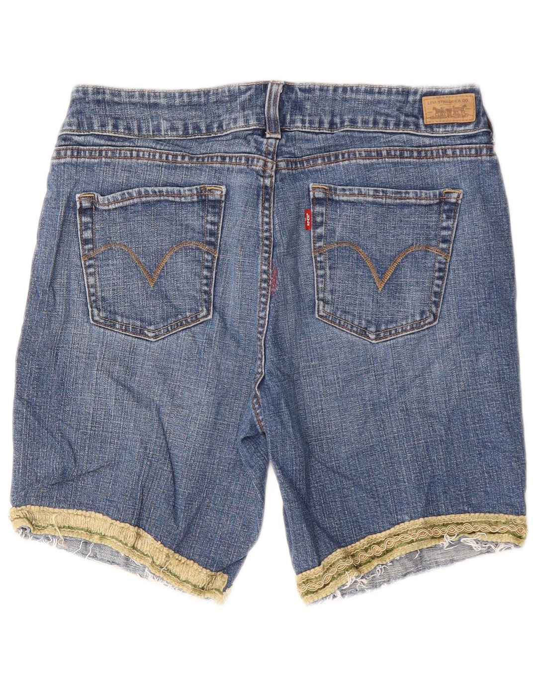 Levi's 526 pantalones cortos de mezclilla para mujer US 12 grande W32 algodón azul