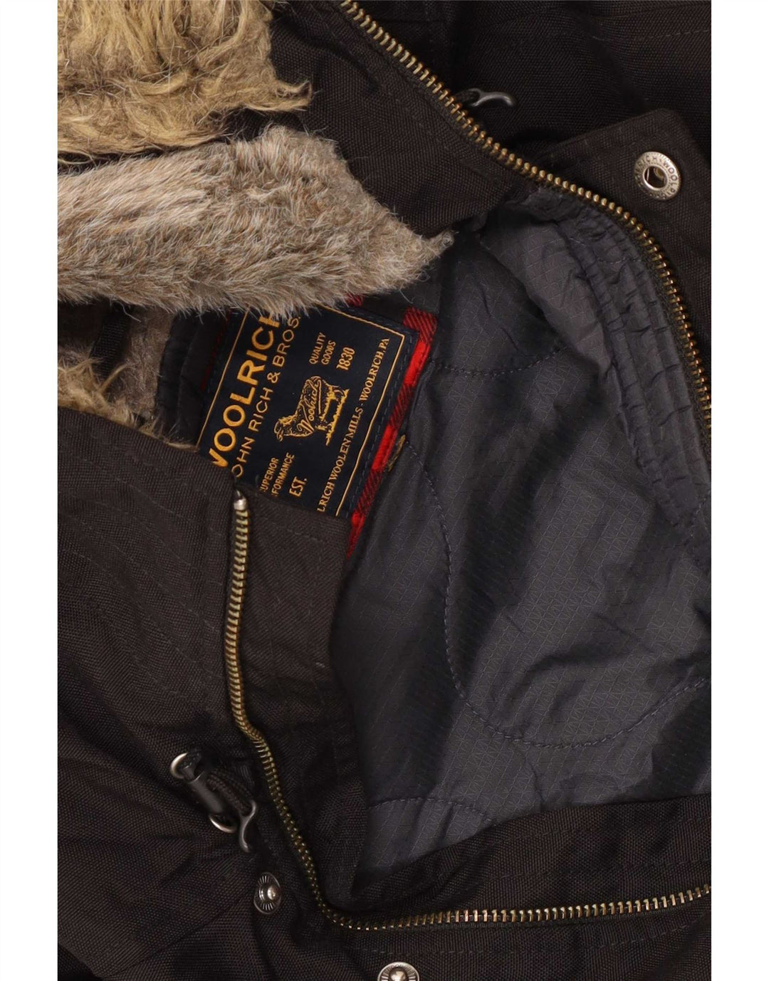Chaqueta bomber con capucha para hombre Woolrich UK 40 Large Black Colourblock