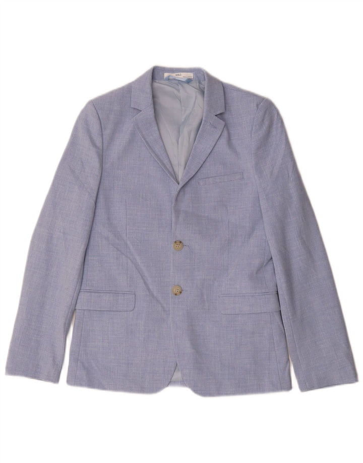 Marks & Spencer Chaqueta tipo blazer de 2 botones para niño 11-12 años Poliéster azul