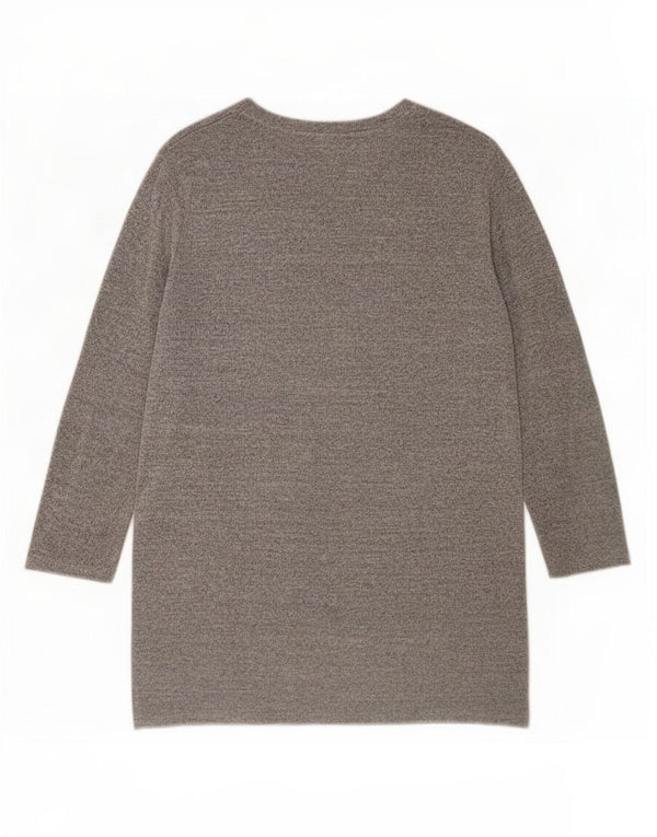 Zara Mujer Blusa Asimétrica Top UK 44 Gris Medio