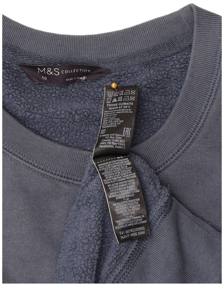Marks & Spencer - Sudadera gráfica para mujer (talla 40), color azul marino