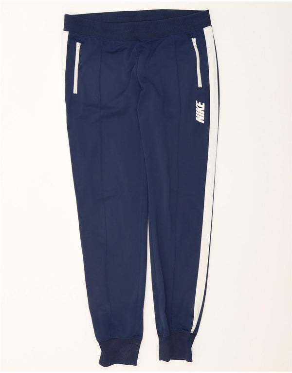 Nike Pantalones de chándal para hombre Joggers Large Azul marino Colorblock Poliéster