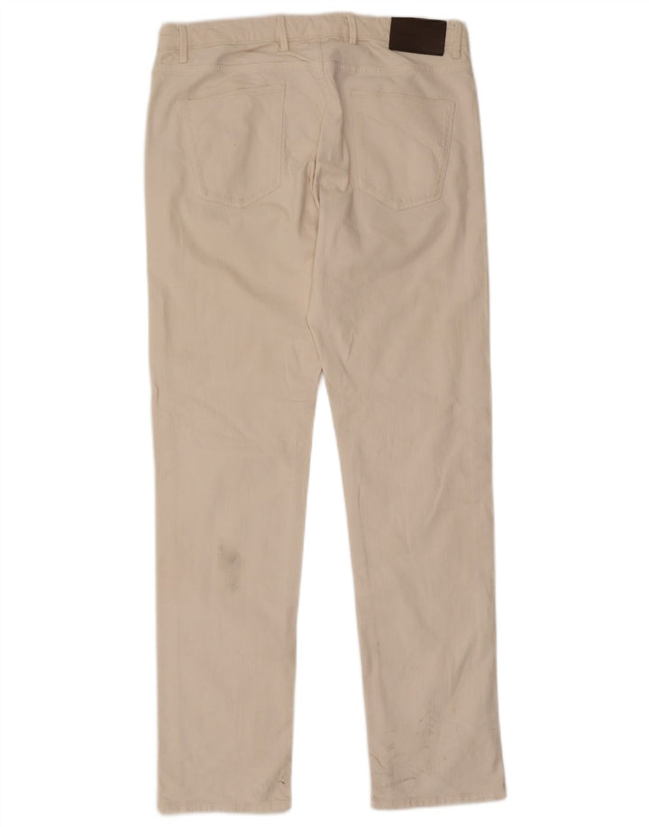 Massimo Dutti Vaqueros Slim Mujer EU 42 Large W32 L31 Algodón Blanco