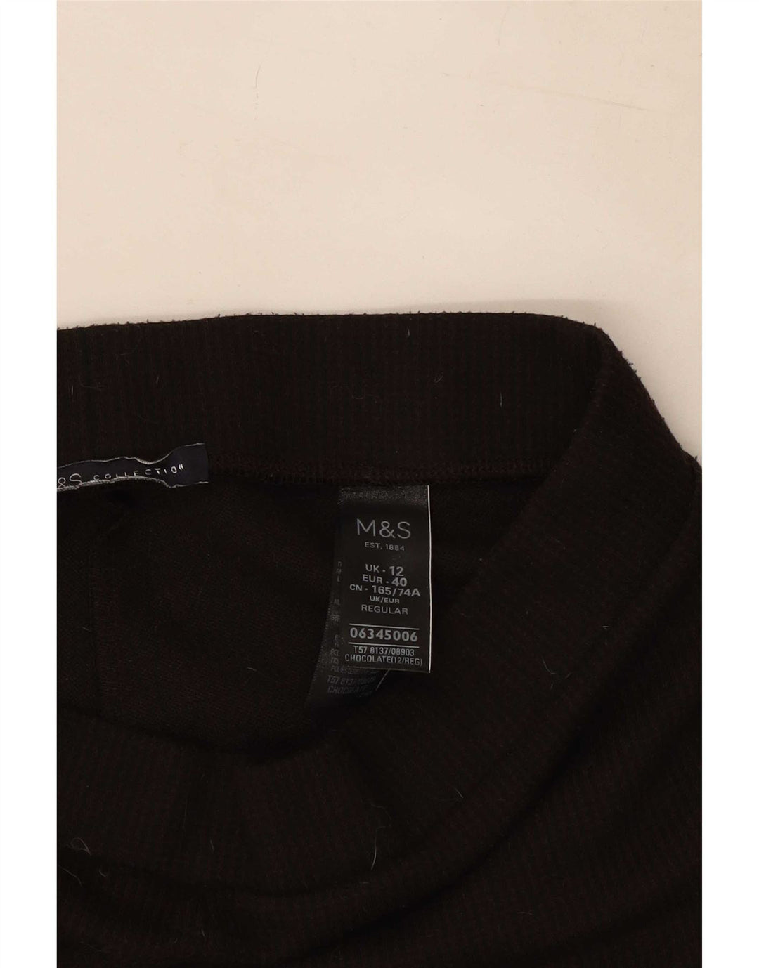Marks & Spencer Leggings cortos para mujer UK 42 Poliéster marrón medio