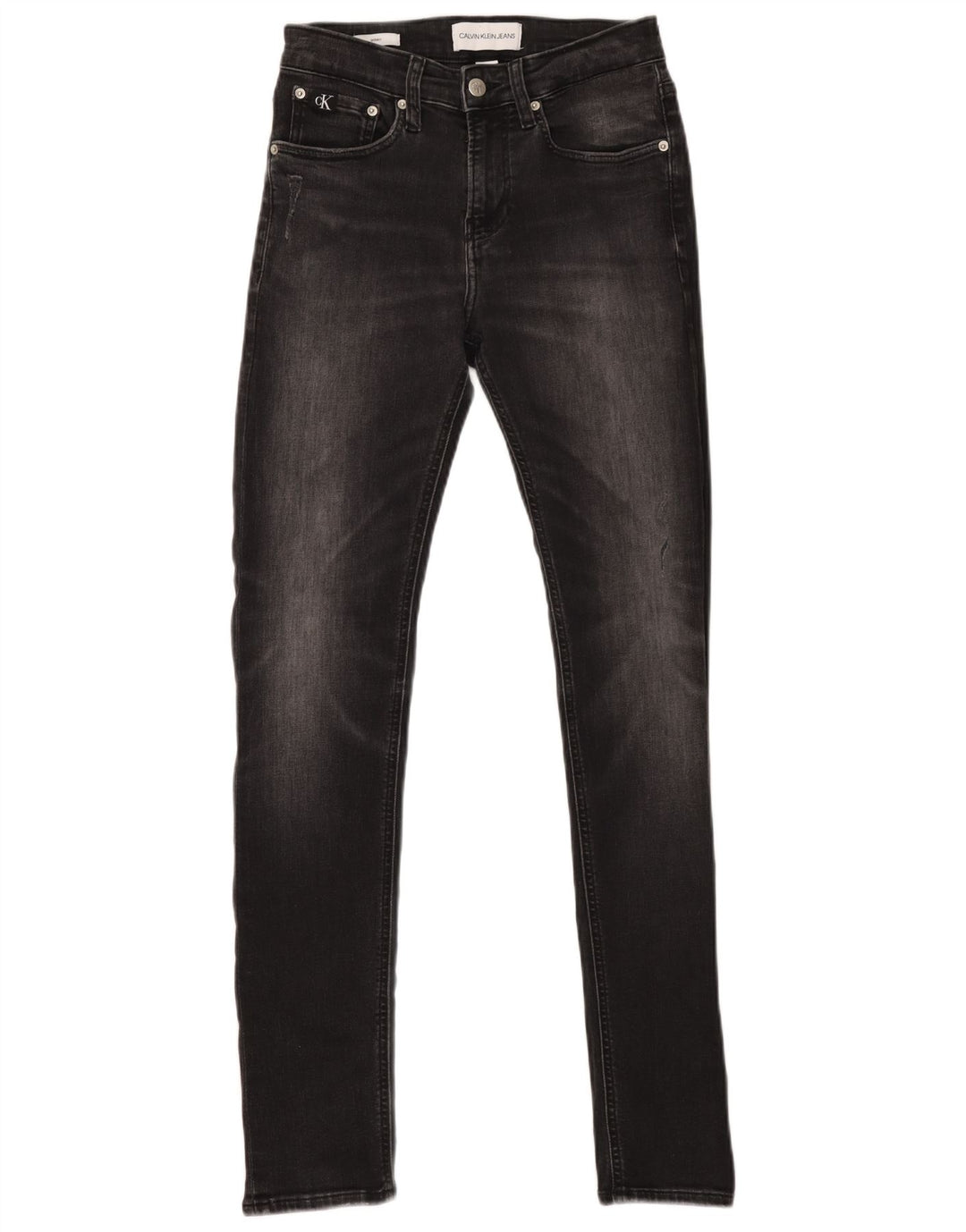CALVIN KLEIN Vaqueros súper ajustados para hombre W28 L32 Gris