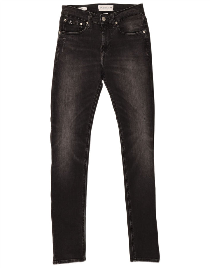 CALVIN KLEIN Vaqueros súper ajustados para hombre W28 L32 Gris
