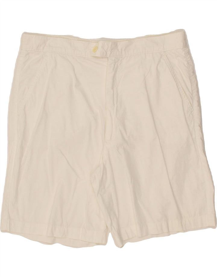 VINTAGE Mens Chino Shorts W33 Medium  White Cotton Vintage Vintage and Second-Hand Vintage from Messina Hembry 