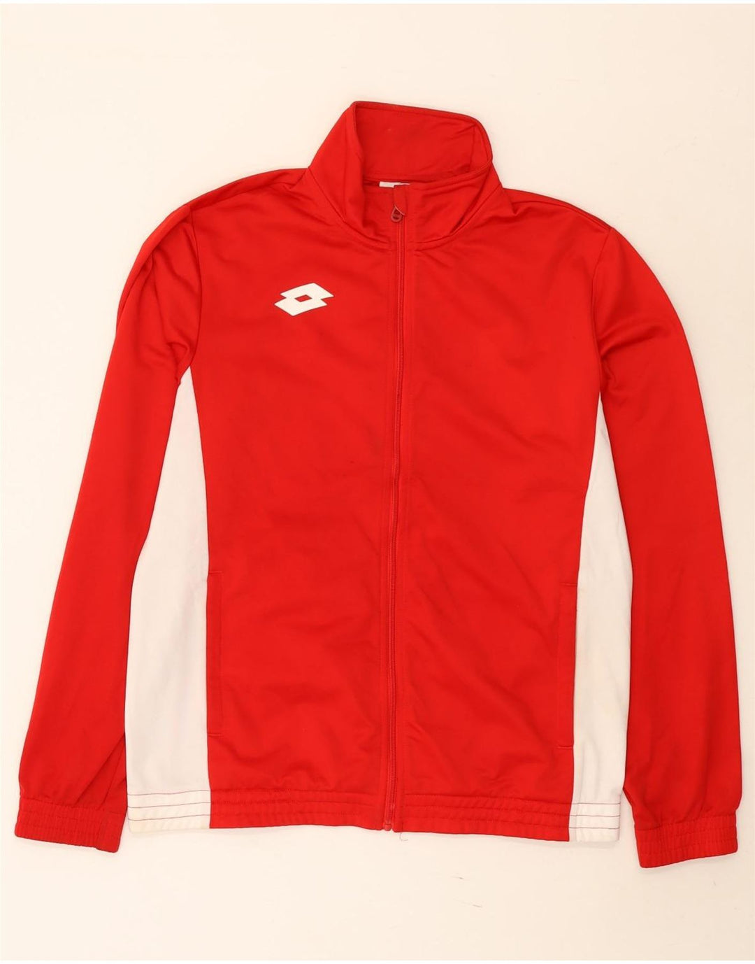 Lotto Hombre Chándal Top Chaqueta Grande Rojo Colorblock Poliéster