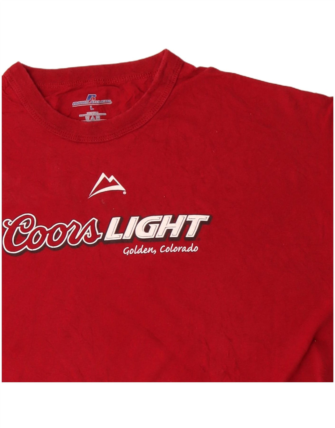 RUSSELL ATHLETIC Camiseta gráfica para hombre Top grande de algodón rojo
