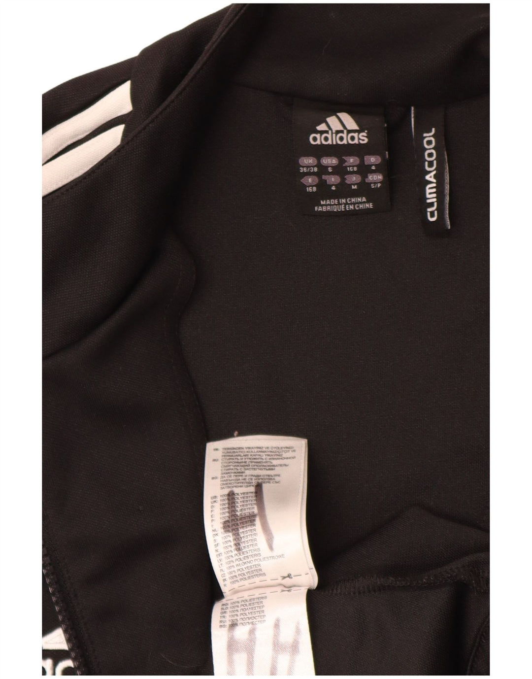 Adidas Mens Climacool Chándal Top Chaqueta Reino Unido 36/38 Pequeño Negro Colorblock