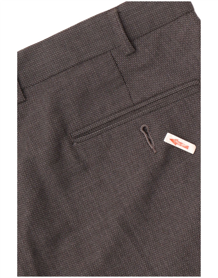Marks & Spencer Pantalones de traje rectos de corte regular para hombre W36 L29 Lana gris