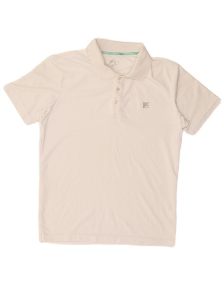 Polo FILA para hombre IT 52 poliéster blanco grande