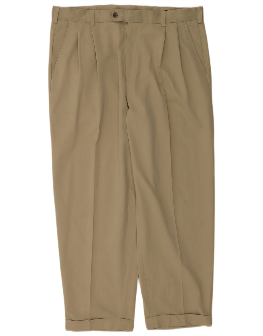Pantalón de traje con pinzas para hombre Izod W38 L30 Poliéster beige