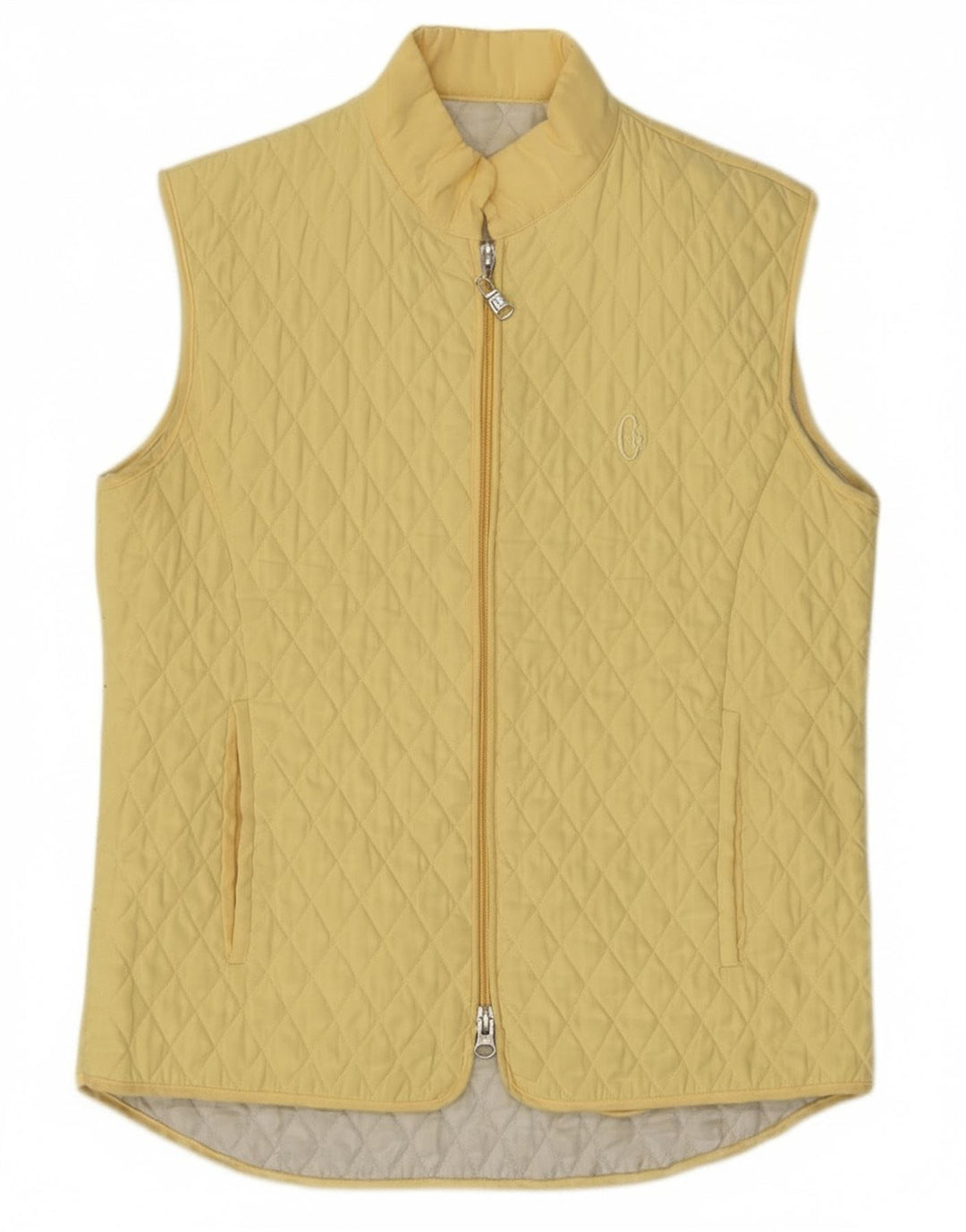 Conte of Florence Chaleco acolchado para mujer IT 40 Pequeño poliéster amarillo