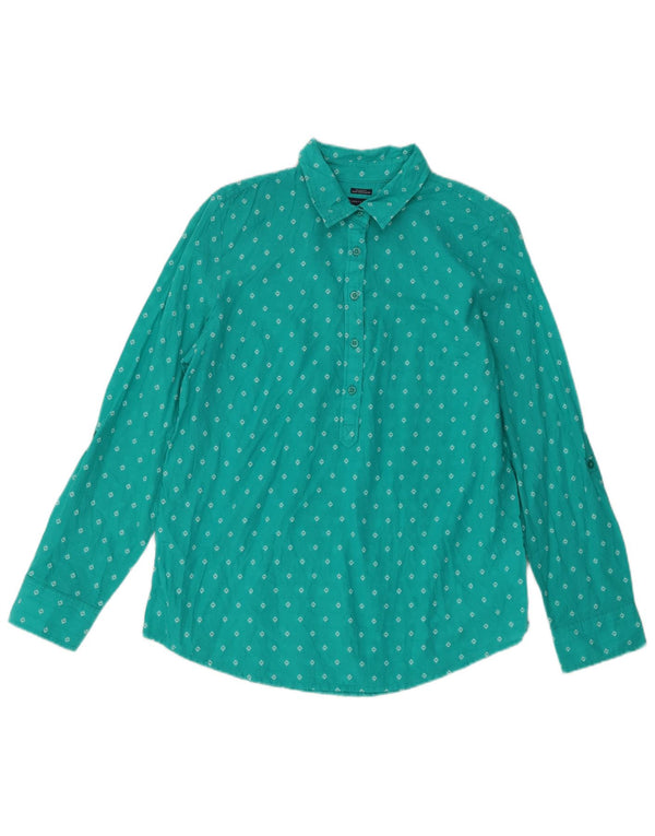 Tommy Hilfiger Camisa tipo pulóver para mujer Reino Unido 14 Medio Turquesa Geométrico