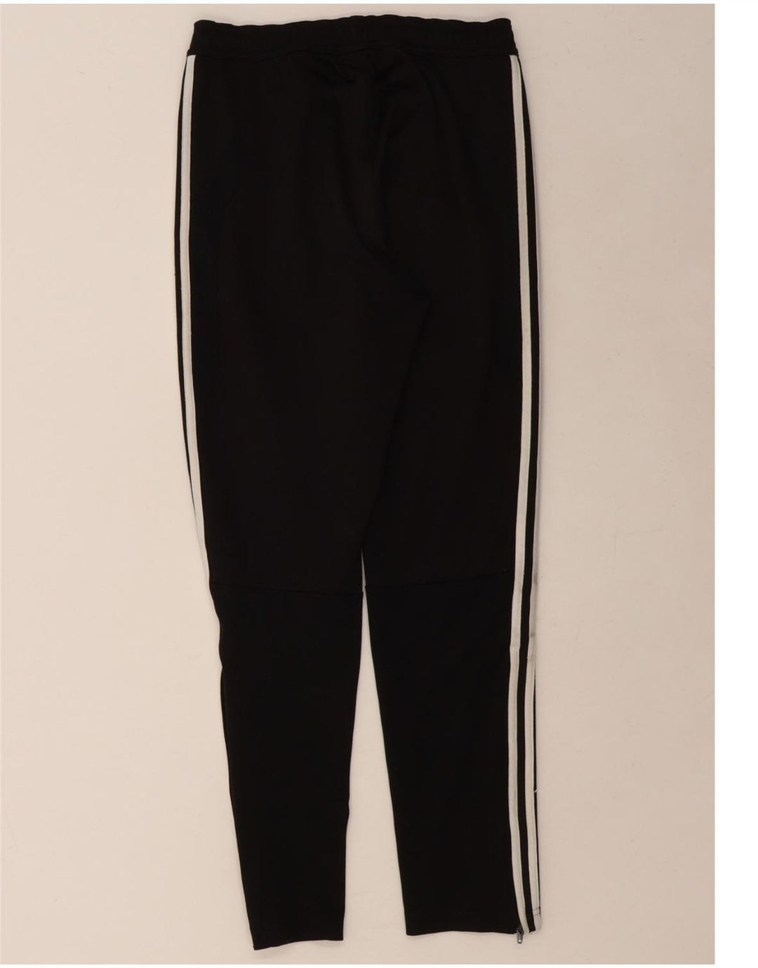 ADIDAS Boys Tracksuit Trousers 13-14 Years Black Polyester
