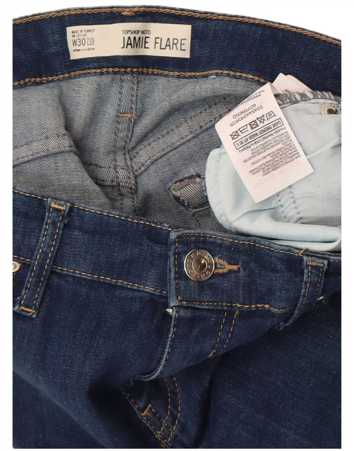 TOPSHOP Vaqueros acampanados Jamie para mujer W30 L32 Algodón azul