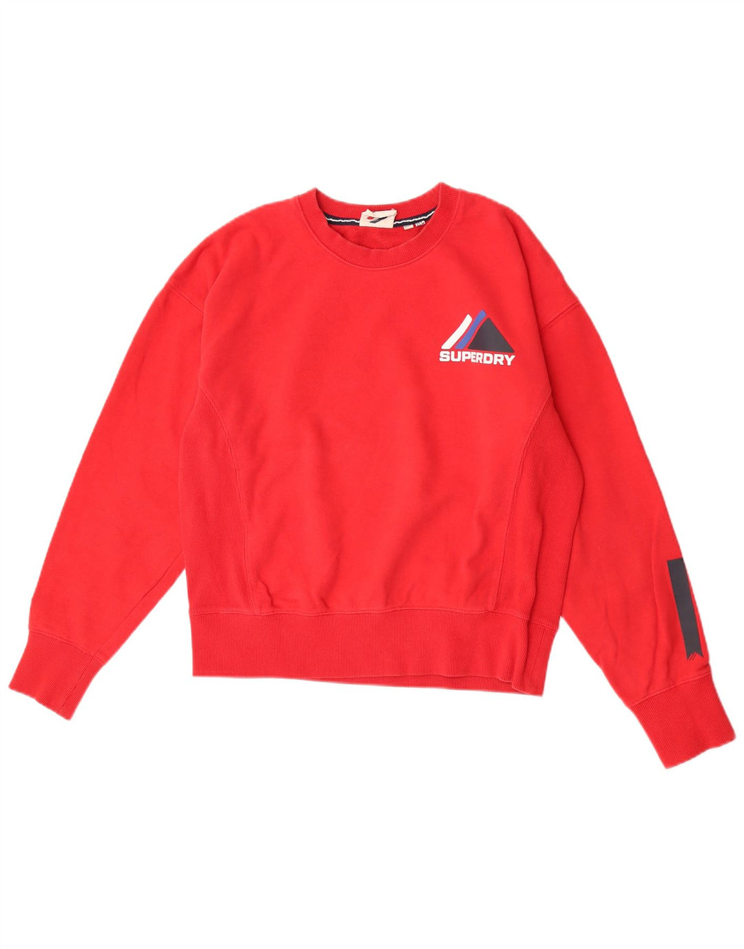 Superdry Sudadera Gráfica para Mujer Jumper UK 12 Medium Rojo Algodón