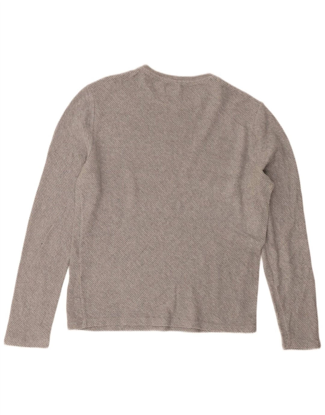 Zara Hombre Top Manga Larga Grande Gris Algodón