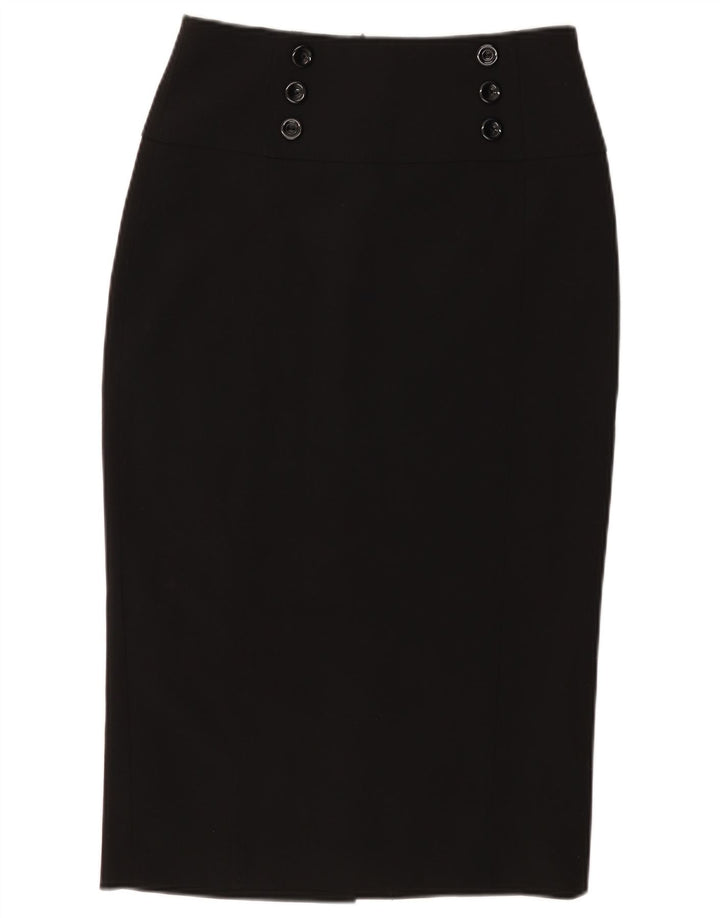 WALLIS Falda lápiz para mujer UK 10 Small W30 Poliéster negro