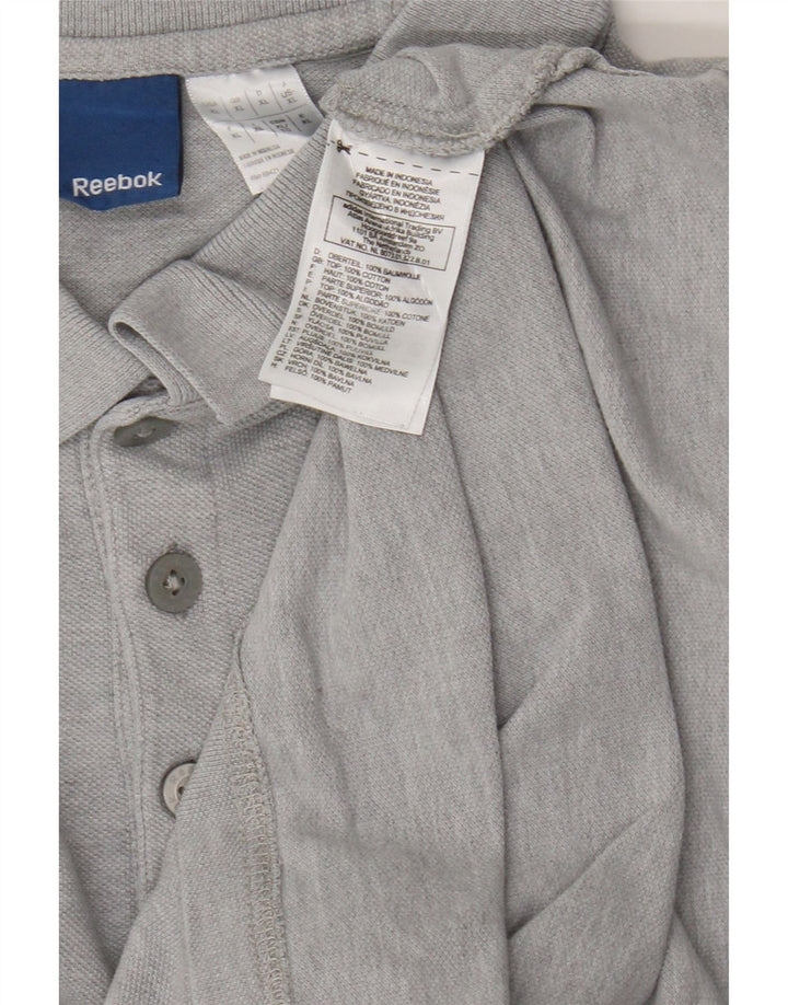 Polo Reebok Hombre XL Algodón Moteado Gris