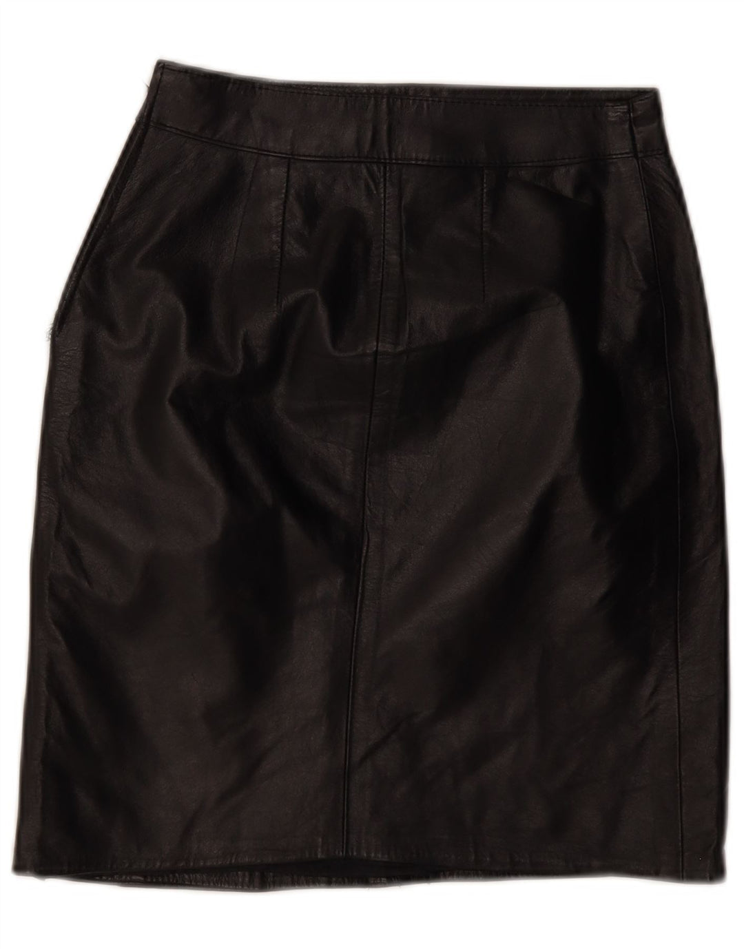 Falda de cuero vintage para mujer W24 XS Negro