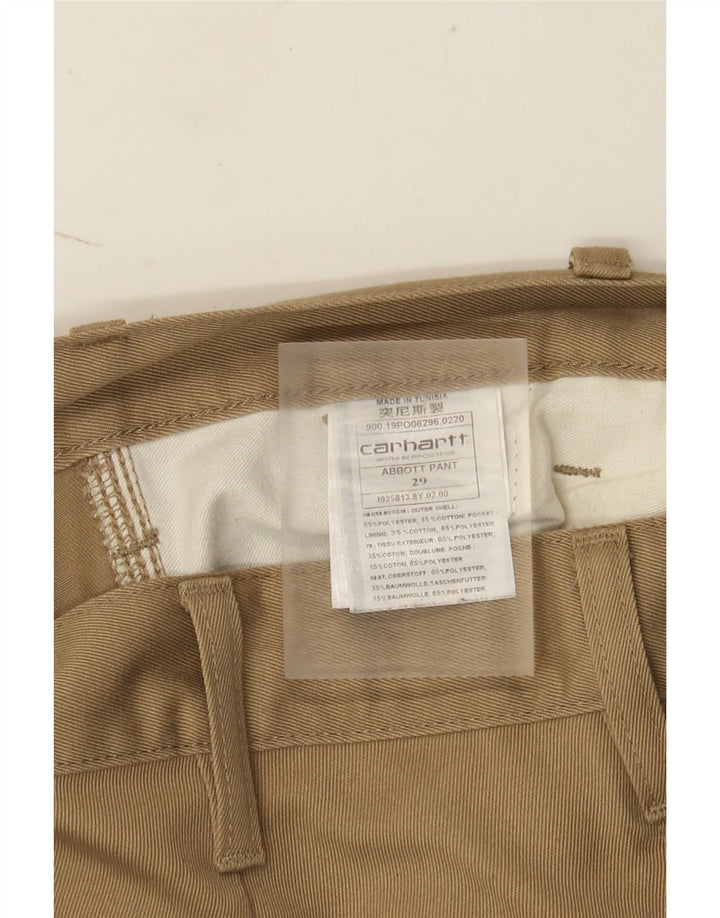 Carhartt Mens Wip Pegged pantalones cortos W29 L24 poliéster beige