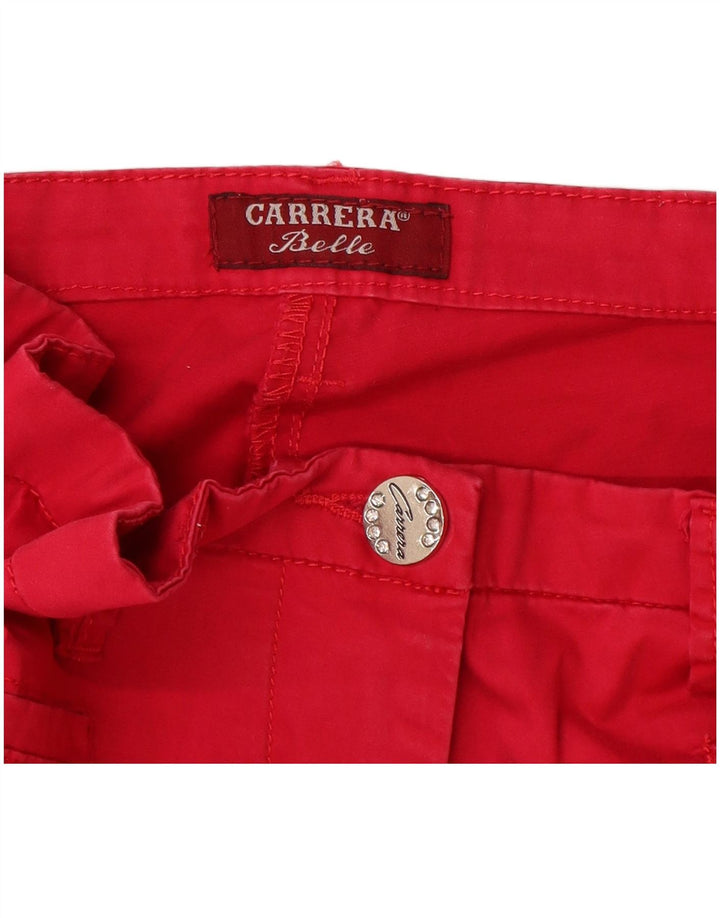CARRERA Pantalones capri ajustados para mujer W30 L24 Rojo