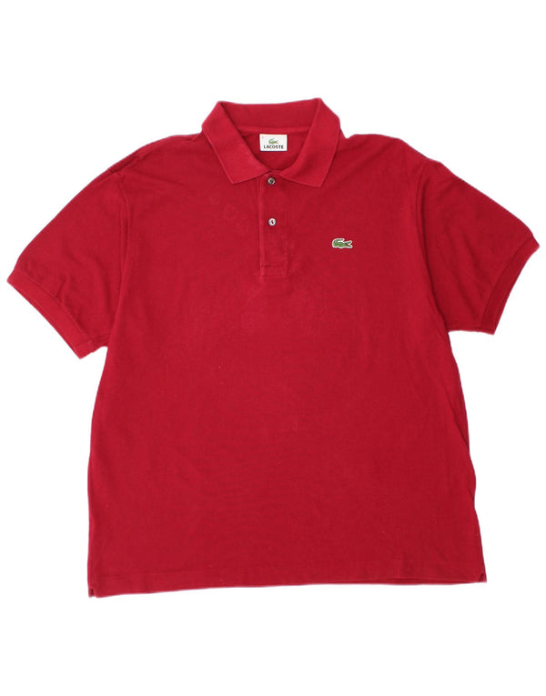 LACOSTE Polo para hombre Talla 6 XL Algodón rojo