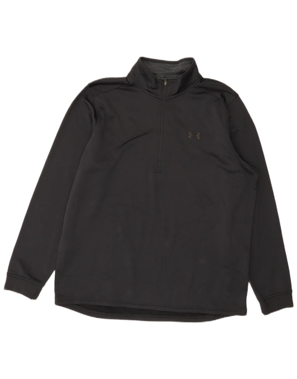 Under Armour Hombre Zip Neck Regular Fit Top Manga Larga XL Negro Deportes