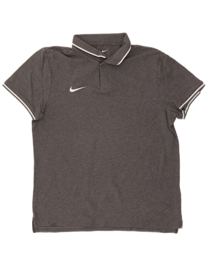 Polo Nike Hombre Grande Gris Algodón